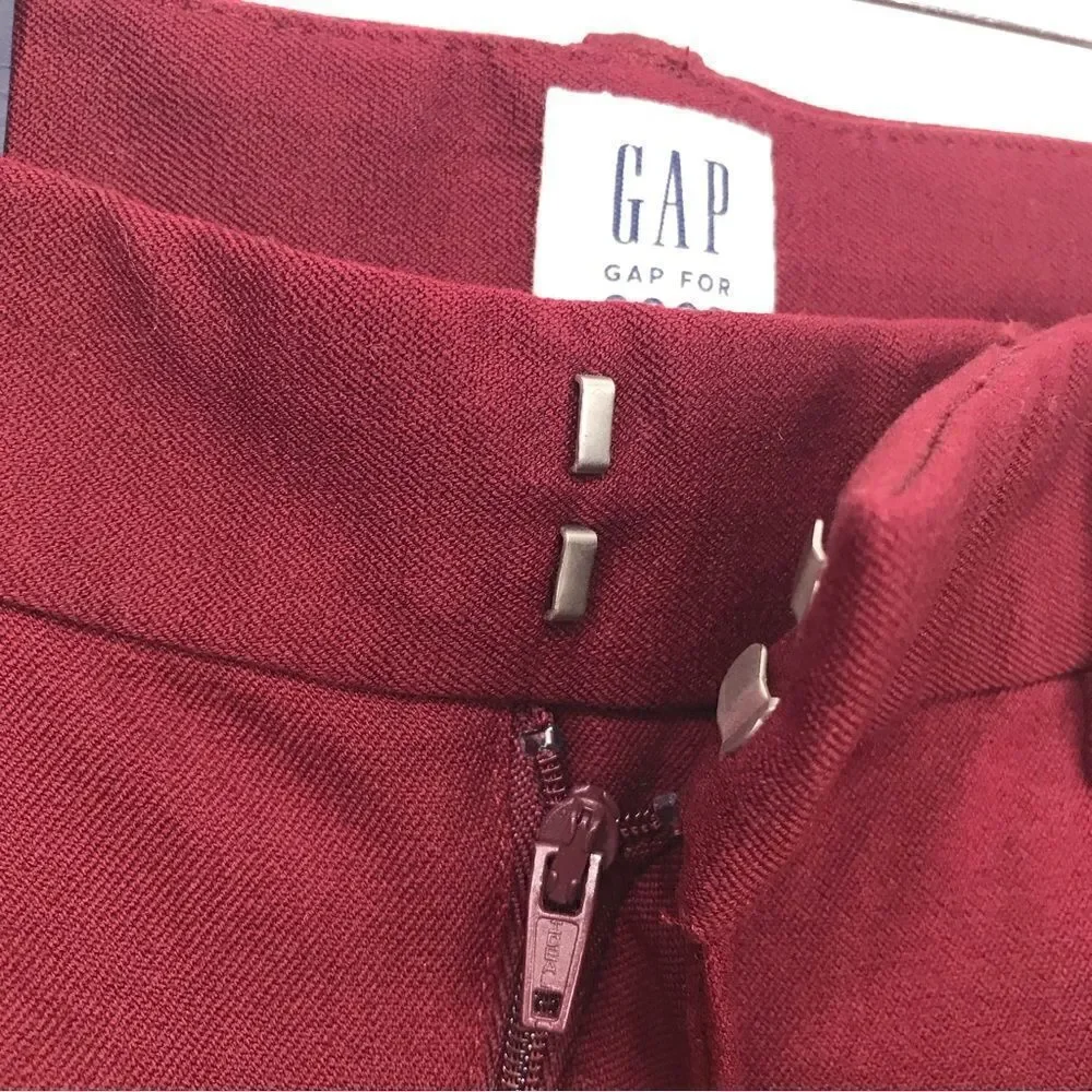 GAP Signature Burgundy Skinny Ankle Classic Pants NEW